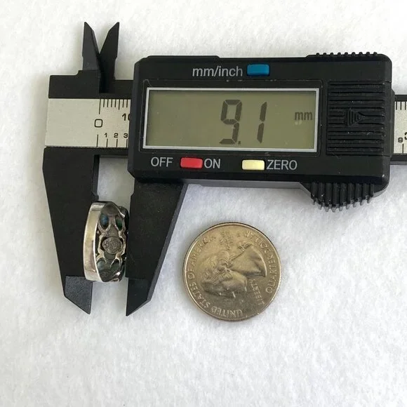 Premier Designs Sterling Silver 925 Simulated Turquoise Sodalite Band Ring 6.5 - Picture 13 of 16